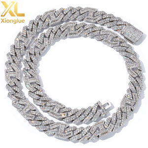 18K Gold Plated <b>Iced</b> <b>Out</b> Diamond Cuban Link <b>Chain</b> Necklace With Spring Clasp Hip Hop Jewelry Gift for Men - Product Image 5