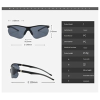Lunettes de cyclisme et de randonnée 3018 demi-cadre intégrées, coupe-vent, anti-UV, légères