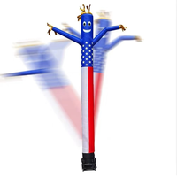 Danseur gonflable patriotique à rayures étoilées pour événements marketing extérieurs et fêtes nationales