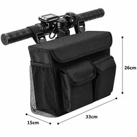 Mydays Panier de rangement multi-poches à suspendre à l'avant pour scooter électrique et vélo, avec pochette pour ordinateur portable et porte-gobelet