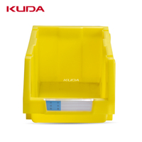 Boîte de rangement pour pièces en plastique KUDA A6, bouche inclinée, épaissie, avec trous carrés, panneau perforé, crochet, boîte de rangement pour pièces, 560x350x240mm