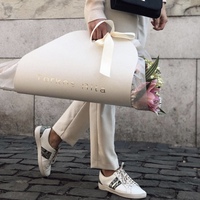 Sac de transport de bouquet de fleurs personnalisé avec logo, sac d'emballage de bouquet de fleurs imperméable, boîtes de roses, emballage de fleurs