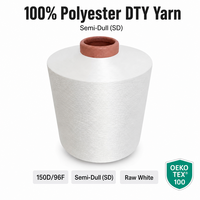 Fil à tricoter en polyester DTY 100 % de qualité AA, 150/96, faible élasticité, certifié Oeko-Tex 100, toucher doux, pour couvertures, polaires et textiles de maison