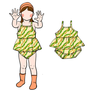 Ga-14 Baby Summer Frenulum - Vestido sin mangas para niña pequeña, con estampado de leopardo, de algodón y bambú, ecológico, de secado rápido y transpirable - Product Image 1