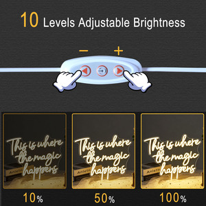 Neonawall Insegna LED Neon 'This Is Magic Happens' IP65 USB, Luce da Parete Personalizzabile e Dimmerabile per Camera da Letto, Casa, Ufficio - Product Image 4