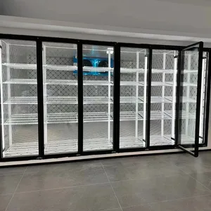 China factory price glass door walk in cooler display cold storage for beverage