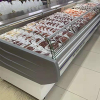 Vitrine réfrigérée pour viande, poisson, poulet, fruits de mer, pour comptoir de service de supermarché