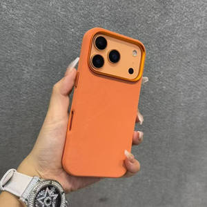 เคสโทรศัพท์แม่เหล็กหนังนิ่มสำหรับ iPhone 17 12 13 PRO MAX 14 15 16 PLUS กรอบกล้องโลหะกันกระแทก - Product Image 1