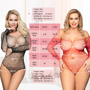 Private Label Stretchy <strong>Sparkly</strong> Long Sleeve Bodystocking Females Rhinestone <strong>Bodysuit</strong> - Product Image 2