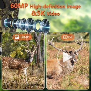 PR905W Motion Activated 5K <strong>Hunting</strong> <strong>Trail</strong> <strong>Camera</strong> WIFI 60MP APP Control Night Vision Outdoor Monitoring Game Cameras for Wildlife - Product Image 3