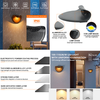 Lampes murales d'extérieur décoratives de jardin minimalistes nordiques de haute qualité 12W, 100-110LW/W, en alliage d'aluminium IP65, lampes murales LED