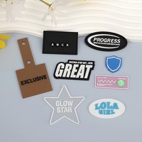Étiquettes promotionnelles thermocollantes en silicone 3D pour vêtements, patchs en silicone gaufré, étiquettes en caoutchouc PVC pour vêtements