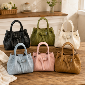 Sac à main en <span class=keywords><strong>cuir</strong></span> PU à fermeture ouverte, résistant à l'abrasion, élégant, imperméable, pour usage quotidien, sac à main de luxe tendance pour femmes - Product Image 1
