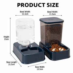 Distributeur d'eau et de nourriture portable en acier inoxydable et plastique pour chats et chiens, grande capacité, antidérapant, facile à nettoyer, vente chaude - Product Image 2