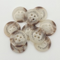 Boutons en résine imitation corne de luxe, vente en gros d'usine, 20 mm, 4 trous, durables, motif écaille de tortue, boutons de couture pour vêtements de mode