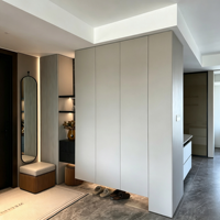 Meuble à chaussures d'entrée blanc cassé avec banc, décoration d'entrée, meuble de rangement en bois pour hall d'entrée, fourni directement par l'usine