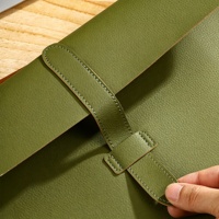 Porte-documents en cuir PU A4, enveloppe, sacoche avec boucle de sangle, logo personnalisé, porte-documents en cuir pour le bureau et les affaires
