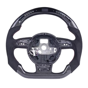 Volant à LED en fibre de carbone cuir perforé pour <span class=keywords><strong>Audi</strong></span> <span class=keywords><strong>RS</strong></span> S3 S4 S5 2012-2016 A3 A4 A5 RS4 RS5 Volant de course automobile - Product Image 6