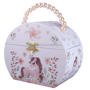 Caja <span class=keywords><strong>de</strong></span> <span class=keywords><strong>Música</strong></span> <span class=keywords><strong>de</strong></span> Madera Ever Bright con Diseño <span class=keywords><strong>de</strong></span> Unicornio Antiguo y Bailarina Rosa, con Manivela, Sonido <span class=keywords><strong>de</strong></span> los Años 30, Asa <span class=keywords><strong>de</strong></span> Perlas Ecológica - Product Image 5