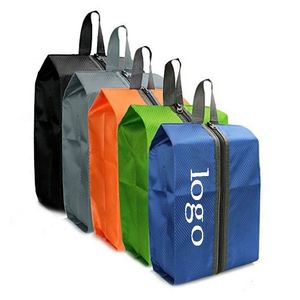 Sacs à chaussures en nylon Oxford avec fermeture éclair, imperméables, pour le rangement et l'emballage des chaussures, organisateur unisexe pour la maison et les voyages, avec logo publicitaire - Product Image 1