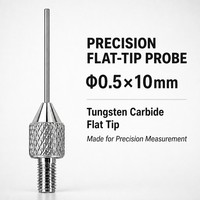 Sonde à pointe plate en carbure de tungstène SD0.5x10mm, filetage M2.5, personnalisable selon le dessin, stylet de mesure de précision pour indicateur de cadran