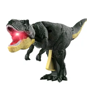 Tiktok Venta caliente Prensa Juguete divertido creativo Efecto de sonido oscilante Tyrannosaurus Rex Dinosaurio Juguete Nueva pistola de juguete para niños