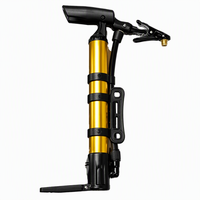 Mini pompe à vélo portable en alliage d'aluminium avec support de cadre, 4 couleurs, avec embout à bille, repose-pieds pliable, pour VTT et vélo de route