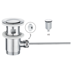 Hiện đại pop-up bồn rửa lưu vực cống G1 <span class=keywords><strong>1</strong></span>/<span class=keywords><strong>4</strong></span> "thép không gỉ kéo Lift que Chrome mạ lưu vực chất thải tràn drainer cho phòng tắm - Product Image 1