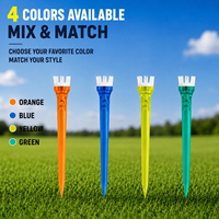 Vente directe d'usine, logo OEM personnalisé, tees de golf colorés, tee transparent en plastique, accessoires de golf personnalisés avec logo