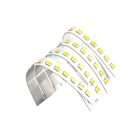 Carte de circuit imprimé flexible FPC en polyimide personnalisée, 1 oz de cuivre, fine, haute résistance à la flexion, bande lumineuse LED pour voiture, marque QYX