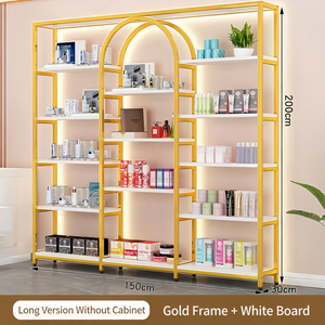 Exhibidor de Lujo para Productos de Salón de Belleza, Vitrina con Marco Dorado para Cosméticos, Spa de Uñas y Tiendas Minoristas - Product Image 4