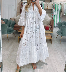 Ultimi Modelli di Abiti da <span class=keywords><strong>Donna</strong></span> Occidentali con Scollo a V per Feste, <span class=keywords><strong>Eleganti</strong></span> e Raffinati <span class=keywords><strong>Vestiti</strong></span> in Pizzo alla Moda - Product Image 1