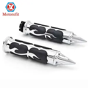 Tay nắm tay lái xe máy bằng nhôm cứng mạ crôm đa năng RTS 25mm 1 inch dành cho xe Cruiser Suzuki <span class=keywords><strong>Kawasaki</strong></span> Yamaha Honda - Product Image 1