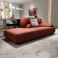 Design moderne et confort ultime, ensemble de canapés de salon haut de gamme en cuir épais personnalisable pour villa