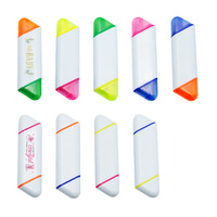 Stylo Marqueur Surligneur Personnalisé Double Pointe Forme Diamant Quadrilatère Mini 2 Couleurs Pointe Plate Pinceau Coloré Cadeau
