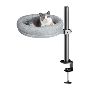 2025 Nouveau 360 °   Hamac de bureau rotatif pour chat, perchoir rond réglable en hauteur pour chat - Product Image 1