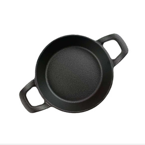 Cast Iron Mini Double-<b>Handled</b> Frying <b>Pan</b> Round Durable For Frying Eggs Outdoor Barbecue Home Use - Product Image 4