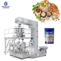 Doypack automatique sac de remplissage d'emballage à joint de pochette préfabriqué fruits secs granulés cacahuètes soja graines de cajou machine d'emballage de grains