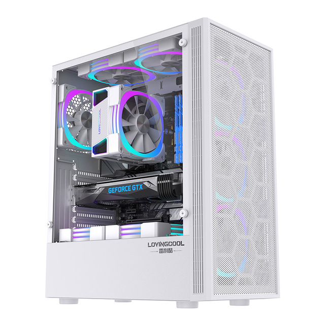 Lovingcool OEM New Design USB3.0 Full Tower Desktop Computer Case ATX Gaming PC with Metal Mesh