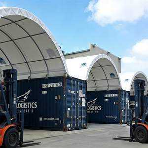 Dış Mekan Hızlı Kurulum Konteyner Barınağı PVC Sivri Çatılı Ağır Hizmet Tipi Tente, Nakliye Konteyneri Depolaması İçin - Product Image 2
