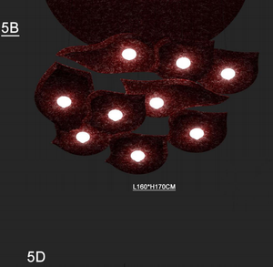 Ecojas עיצוב מקורי מודרני פוליאסטר סיבים אקוסטיים תלייה מנורת עיצוב הבית מסחרי מעצב - Product Image 4