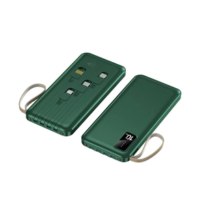 Precio de fábrica de alta calidad portátil 10000mAh 20000mAh pantalla LCD BANCO DE ENERGÍA incorporado 4 Cable cargador con soporte y linterna - Product Image 3