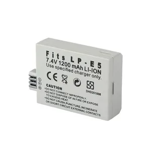 7.4V 1200mAh máy ảnh Pin LP-E5 LPE5 có thể sạc lại LP E5 kỹ thuật số Li-ion pin cho Canon <span class=keywords><strong>EOS</strong></span> 500D 450D 1000D Nụ Hôn <span class=keywords><strong>X2</strong></span> - Product Image 4
