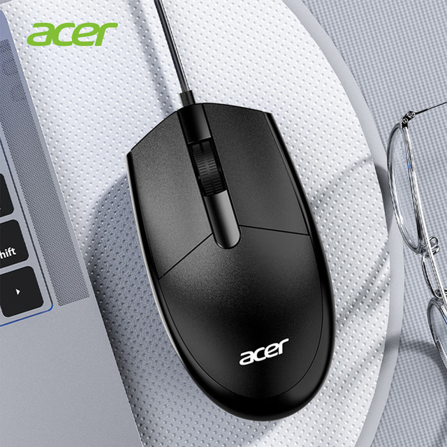 acer OMW 910 Mini 3D Optical Mouse Waterproof Silent Wired USB Interface for Laptop Chromebook Mac Notebook