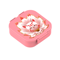 Nouvellement lancé 2025 dessin animé chaud rose empilable multifonctionnel à un niveau anti-fuite 3 compartiments Bento boîte à lunch pour l'école