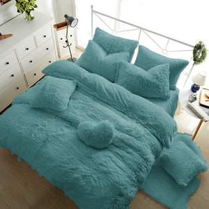 <strong>Teddy</strong> <strong>Fleece</strong> <strong>Duvet</strong> Cover with Pillow Case Thermal Warm Soft Cozy Bedding Bed <strong>Set</strong> - Product Image 5