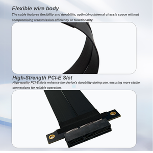 Câble de données PCI-E pour test de matériel, <span class=keywords><strong>Riser</strong></span> PCIe 4.0 X4 16 Go/s, Connecteur plaqué or, Rallonge à ruban pour station de travail de rendu 3D - Product Image 4