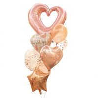 Ballons de fête en feuille métallisée couleurs chaudes Or Rose Noir pour fournitures de mariage et de fête