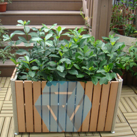 Jardinières durables en composite HDPE écologique avec roues universelles en métal galvanisé, ignifuges, étanches, 10L, anti-insectes