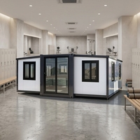 Bâtiment modulaire en acier galvanisé pour vestiaire de salle de sport et structure d'événements sportifs – Maison conteneur extensible
